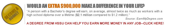 Earn a degree with HSSU and earn more money
